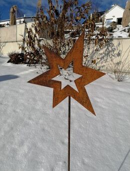 Stern asymmetrisch zum Stecken Edelrost - Kraftisried