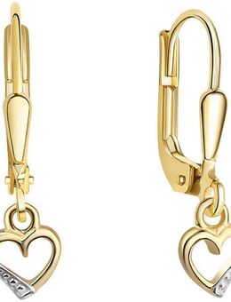 Firetti Paar Ohrhänger Schmuck Geschenk Gold 375 Ohrschmuck Ohrring Herz