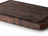 Continenta Tranchierbrett Walnuss, Stirnholz, Holz, (1-St), mit Saftrille und großer Auffangmulde