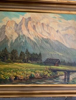 Ölgemälde Berglandschaft auf Leinwand, signiert - Hennef (Sieg)