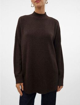Vero Moda Strickpullover VMPLAZA LS HIGHNECK LONG PULLOVER GA BOO