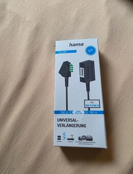 Hama Telefon Verlängerungskabel, TAE-U-Stecker - TAE-U-Kupplung, 6m, B00201101 - Hannover Ricklingen