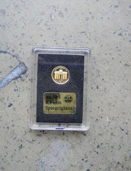 Brandenburger Tor,Gold Münze Au 585 8,1 mm Spiegelglanz - Linnich
