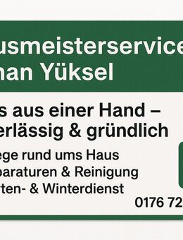 Hausmeisterservice Orhan Yüksel zuverlässig & gründlich! - Affing
