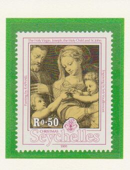 Weihnachtsbriefmarke der Seychellen (002) - Hamburg