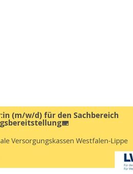 Mitarbeiter:in (w/m/d) für den Sachbereich „Anwendungsbereitstellung“ - Münster