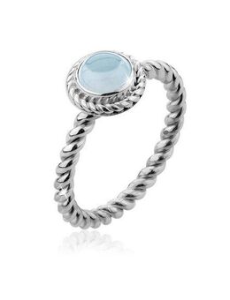 Nenalina Fingerring Aquamarin Geburtsstein März Trend Edel 925 Silber