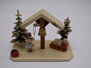 Tischdekoration Engel mit Glockengeläut Handarbeit Erzgebirge 1950er Weihnachten - Zeuthen