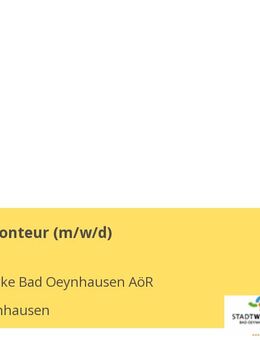 Rohrnetzmonteur (w/m/d) - Bad Oeynhausen