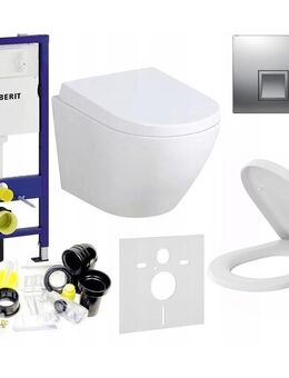 Geberit Vorwandelement Setangebot , Wand - WC-Sitz komplett mit Platte 7 in1 XXXL - Wuppertal