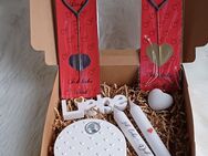 Geschenk Set Valentinstag Geburtstag Wunderkerze Kerze Kerzenständer Liebe Aufsteller Keraflott - Rheinbach