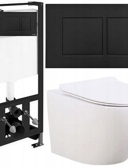 Vorwandelement Wand Unterputz-WC-Set RAHMEN WC Drücker SET 7in1 Design 1 - Wuppertal