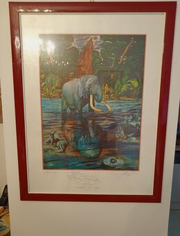 Konvolut Ernst Fuchs Bilder 7 Stck. incl. Rahmen - Regen