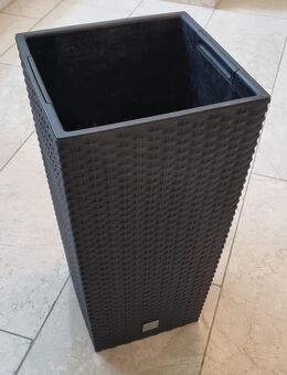 Blumenkübel, Rattan-Nachbildung, Anthrazit - Essen