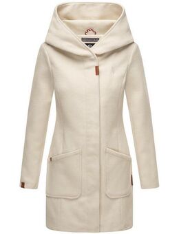 Marikoo Wintermantel Maikoo hochwertiger Mantel in Wollmantel-Optik mit großer Kapuze