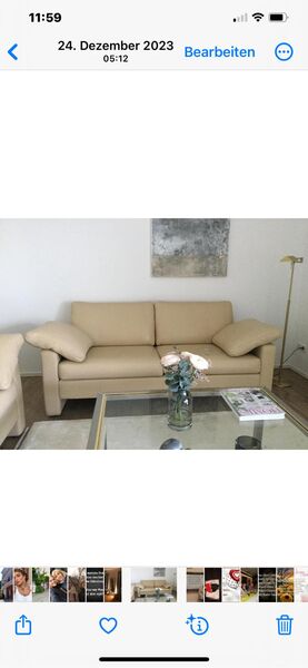 COR Conseta Leder-Zweisitzer-Sofa - Lünen