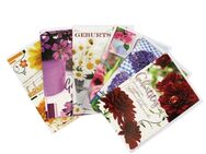 10 Geburtstagskarten mit Blumenmotiven und Gratulations-Spruch - Wegberg Zentrum