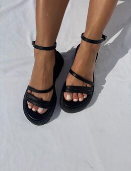 sandalen gr. 38 schwarz zu verkaufen - Leer (Ostfriesland)