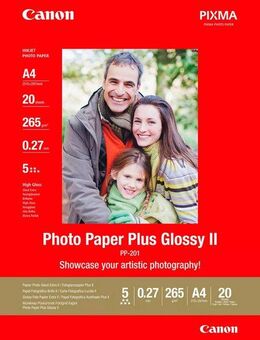 Canon Fotopapier PP-201 Glossy II Fotopapier Plus A4 – 20 Blatt
