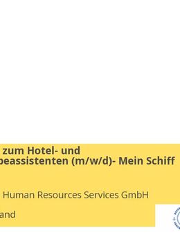 Ausbildung zum Hotel- und Gastgewerbeassistenten (w/m/d)- Mein Schiff Flotte - Berlin Mitte
