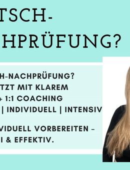 Deutsch-Nachprüfung? Jetzt intensiv & gezielt vorbereiten (online 1:1) - Bad Wildungen