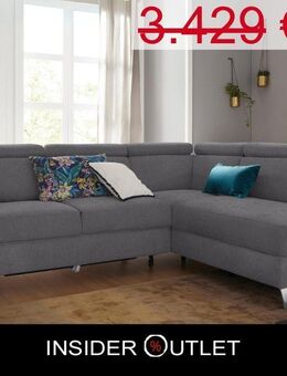Ecksofa ❤ 245x194cm Grau Schlaffunktion Bettkasten Federkern - Köln