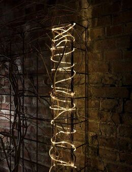 KONSTSMIDE LED-Lichterschlauch Weihnachtsdeko aussen, 130-flammig, LED Mini, Außen (IP44), transparentes Kabel, 4 x D 1.5V (exkl)