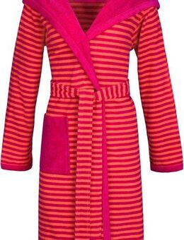 Esprit Damenbademantel Striped Hoody, ideal für Sauna & Spa, Hotelbademantel, Morgenmantel, Kurzform, Rundstrickware, Kapuze, Gürtel, mit Kapuze, gestreift