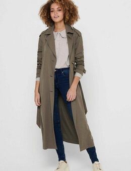 ONLY Trenchcoat ONLLINE X-LONG TRENCHCOAT OTW NOOS mit Bindegürtel an der Taille - 2 Seitentaschen