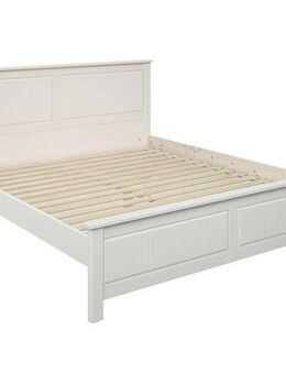 OTTO home Massivholzbett Northwood, Landhausstil, mit Lamellen und Kassetten, Made in EU (Liegefläche 180x200cm), inklusive Lattenrost, stilvolles Design, Schubkasten optional (748832)