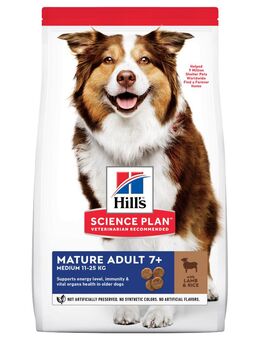 Hill's Science Plan Mature Adult 7+ Medium mit Lamm & Reis - Sparpaket: 3 x 2,5 kg