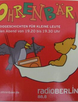 RBB - Radio Berlin 88,8 - Ohrenbär - Aufkleber 10,5 x 10,5 cm - Doberschütz