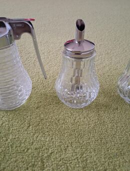 Zuckerstreuer, Zuckerdosierer, Milchkännchen, Glas - Ehra-Lessien