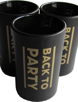 Jägermeister - Back to Party - 3er Set - schwarze Shotgläser 2 cl. - Doberschütz