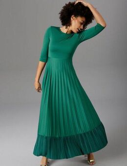 Aniston CASUAL Maxikleid Rockteil mit Volant aus Plissee