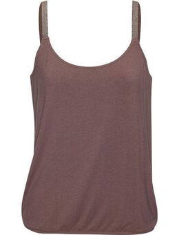 Vivance Trägertop mit elastischen Glitzerträgern (2er-Pack) aus weichem Viskose-Stretch