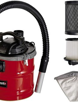 Einhell Aschesauger TC-AV 1618 D (1.200 W, 18 L-Auffangbehälter mit Schnellverschlüssen, Faltenfilter Vorfilter, Blasfunktion, metallverstärkter Saugschlauch Alu-Saugrohr) - Wuppertal