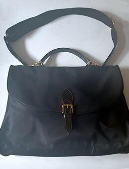 Vintage Damenhandtasche, 1980er Jahre, Kunstleder und Kunstfaser, schwarz - Berlin Steglitz-Zehlendorf