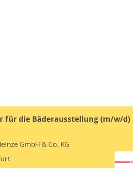 Fachberater für die Bäderausstellung m/w/d - Schweinfurt