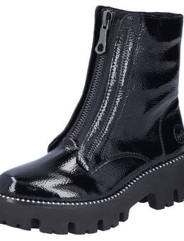 Rieker Winterstiefelette, Boots, Front Reißverschluss, Profilsohle, Nieten besetzter Rahmen