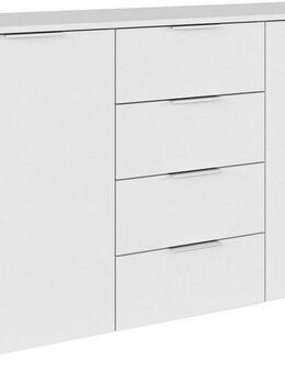rauch Kombikommode Sideboard Schubladenkommode AGORDO mit Dekor- oder Hochglanzfront (in zwei Griff-Farben, Breite 120 cm inkl. Soft-Close-Funktion), vier große Schubladen, mit insgesamt 4 Einlegeböden MADE IN GERMANY