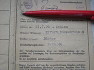 Arbeitsbuch, 1946, Historisches Dokument, Nachweisbuch - Erfurt