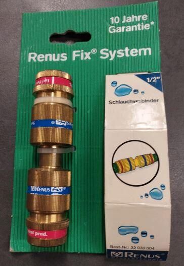 Renus fix system Schlauchverbinder 1/2", neu - Gedern