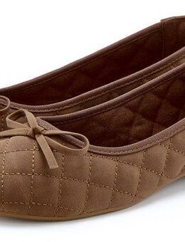 LASCANA Slipper, Schlüpfschuh Ballerina mit Schleifenapplikation VEGAN