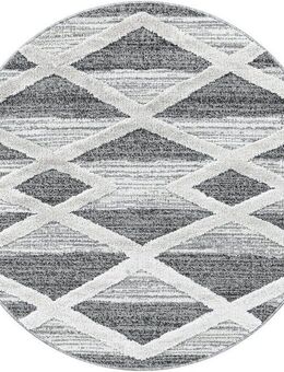 Ayyildiz Teppiche Teppich PISA 4709, rund, Höhe: 20 mm, auch rechteckig, Hoch Tief Struktur, Wohnzimmer, Schlafzimmer