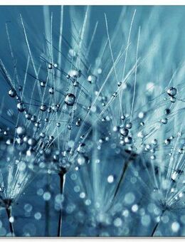 Artland Glasbild Blaue glitzernde Pusteblume, Blumen (1 St), in verschiedenen Größen