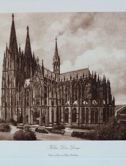 Köln. Der Dom. Große Kupferätzung n. H. Hoffmann um 1900 - Bautzen