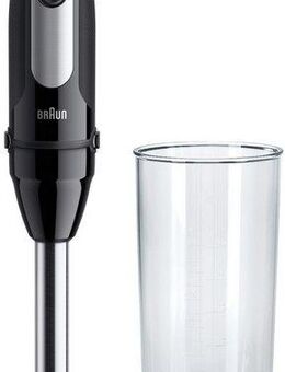 Braun Stabmixer MultiQuick 5 Pro MQ 55001 M - 1000W, 25 Geschwindigkeiten Spritzschutz, 1000 W, Extra Mahlklinge, Pürierstab, Mixer, Zubehör spülmaschinenfest