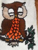 Wandbehang  handgeknüpft  Motiv Eule in 66540