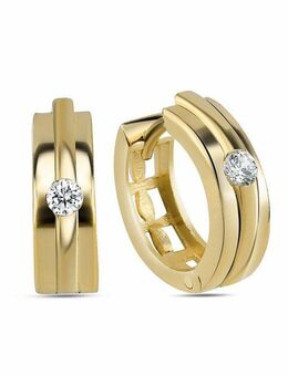 dKeniz Paar Creolen 925/- Sterling Silber vergoldet Hochglanz Design Ohrring
